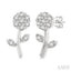 Floral Petite Diamond Fashion Earrings