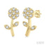 Floral Petite Diamond Fashion Earrings