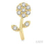 Floral Petite Diamond Fashion Earrings