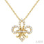 Fleur De Lis Petite Diamond Fashion Pendant