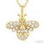 Bumble Bee Petite Diamond Fashion Pendant