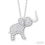 Elephant Petite Diamond Fashion Pendant