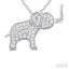 Elephant Petite Diamond Fashion Pendant