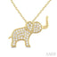 Elephant Petite Diamond Fashion Pendant