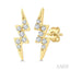 Lightning Bolt Petite Diamond Fashion Earrings