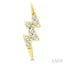 Lightning Bolt Petite Diamond Fashion Earrings