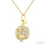 Pumpkin Petite Diamond Fashion Pendant