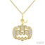 Pumpkin Petite Diamond Fashion Pendant
