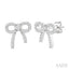 Bow Petite Diamond Fashion Earrings