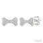 Dog Bone Petite Diamond Fashion Earrings