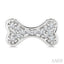 Dog Bone Petite Diamond Fashion Earrings