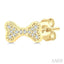 Dog Bone Petite Diamond Fashion Earrings