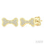 Dog Bone Petite Diamond Fashion Earrings