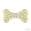 Dog Bone Petite Diamond Fashion Earrings