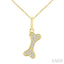Dog Bone Petite Diamond Fashion Pendant
