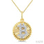 Bitcoin Fluted Diamond Fashion Pendant