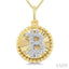Bitcoin Fluted Diamond Fashion Pendant