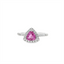 Pink Sapphire & Diamond Halo Ring