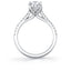 Oval Diamond Straight Band Engagement Ring