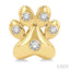 Dog Paw Petite Diamond Fashion Earrings