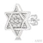 Star of David Petite Diamond Fashion Earrings