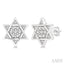 Star of David Petite Diamond Fashion Earrings