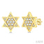 Star of David Petite Diamond Fashion Earrings