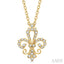 Fleur De Lis Petite Diamond Fashion Pendant