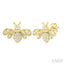 Bumble Bee Petite Diamond Fashion Earrings