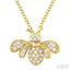 Bumble Bee Petite Diamond Fashion Pendant