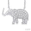 Elephant Petite Diamond Fashion Pendant