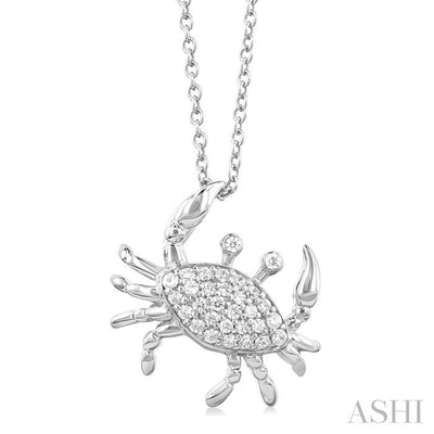 Crab Petite Diamond Fashion Pendant