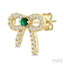 Bow Petite Gemstone & Diamond Fashion Earrings