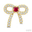 Bow Petite Gemstone & Diamond Fashion Earrings