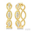 Swirl Petite Diamond Fashion Huggie Earrings