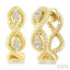 Swirl Petite Diamond Fashion Huggie Earrings