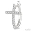 Cross Diamond Huggie Fashion Earrings
