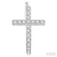 Cross Diamond Huggie Fashion Earrings
