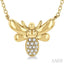 Bumble Bee Petite Diamond Fashion Pendant