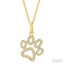 Dog Paw Petite Diamond Fashion Pendant