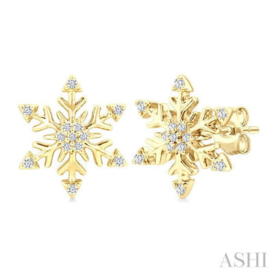 Snowflake Petite Diamond Fashion Earrings