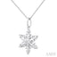 Snowflake Petite Diamond Fashion Pendant