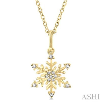 Snowflake Petite Diamond Fashion Pendant