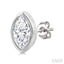 Marquise Shape Bezel Set Petite Diamond Fashion Earrings