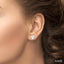 Pear Shape Bezel Set Petite Diamond Stud Earrings