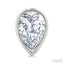 Pear Shape Bezel Set Petite Diamond Stud Earrings