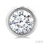 Round Shape Bezel Set Petite Diamond Fashion Earrings