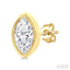 Marquise Shape Bezel Set Petite Diamond Fashion Earrings