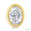 Oval Shape Bezel Set Petite Diamond Fashion Earrings