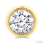 Round Shape Bezel Set Petite Diamond Fashion Earrings